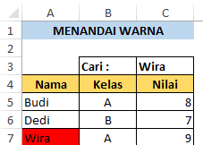 Cara Mencari dan Menandai Nama Sesuai Dengan Pencarian Dalam Excel Cara Mencari dan Menandai Nama Sesuai Dengan Pencarian Dalam Excel